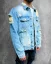 Modrá pánska rifľová bunda 2Y Premium Torn - Veľkosť: S