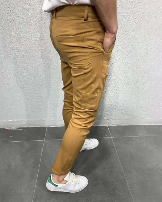 Stylové hnědé pánské kalhoty 2Y Premium Brad