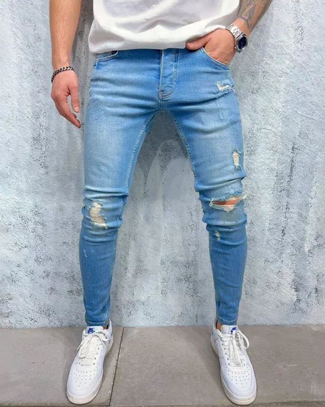 Světle-modré pánské džíny 2Y Premium Point