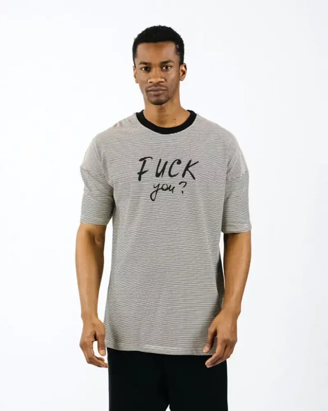 Čierne pánske tričko OX Anonymous - Veľkosť: L