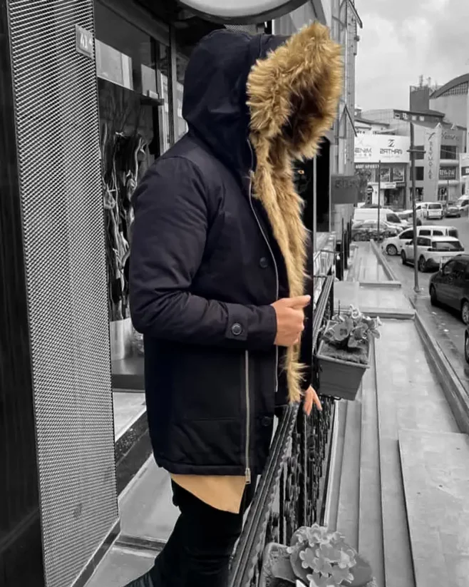 Čierna pánska zimná bunda OJ Beast