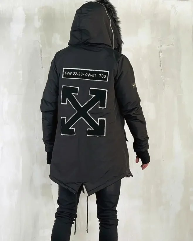 Pánská zimní bunda parka černá OJ OFFX - Velikost: M