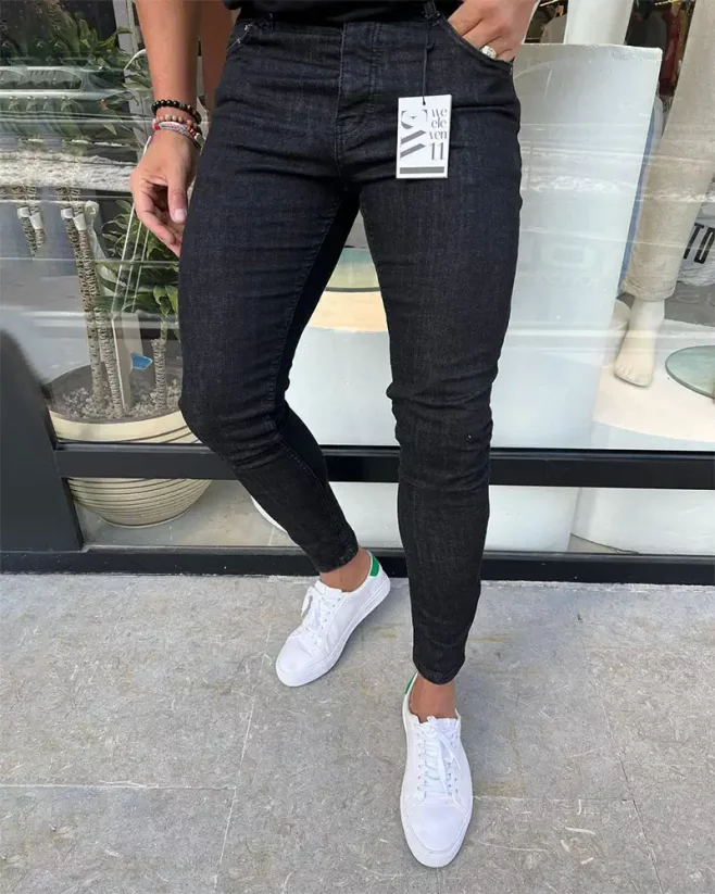 Černé pánské džíny Piece
