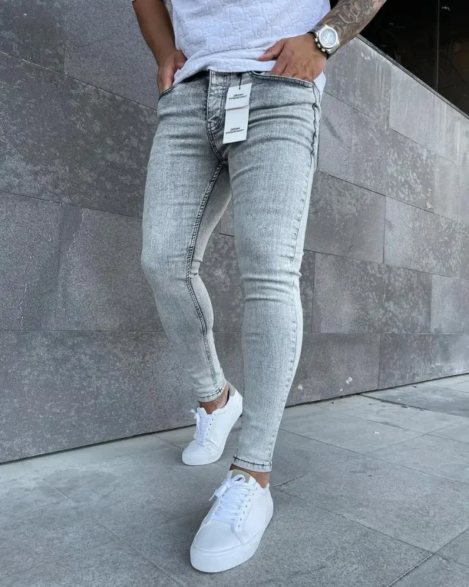 Men's gray skinny fit jeans Reflect
