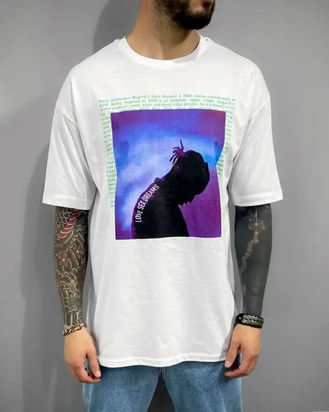 Men's white T-shirt Black Island Dreams