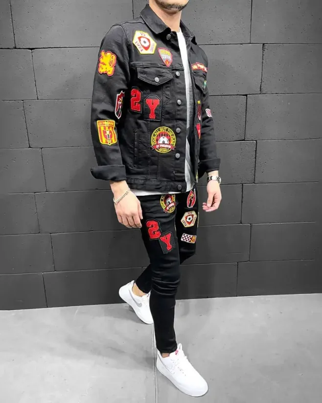 Men's denim jacket black 2Y Premium Goal