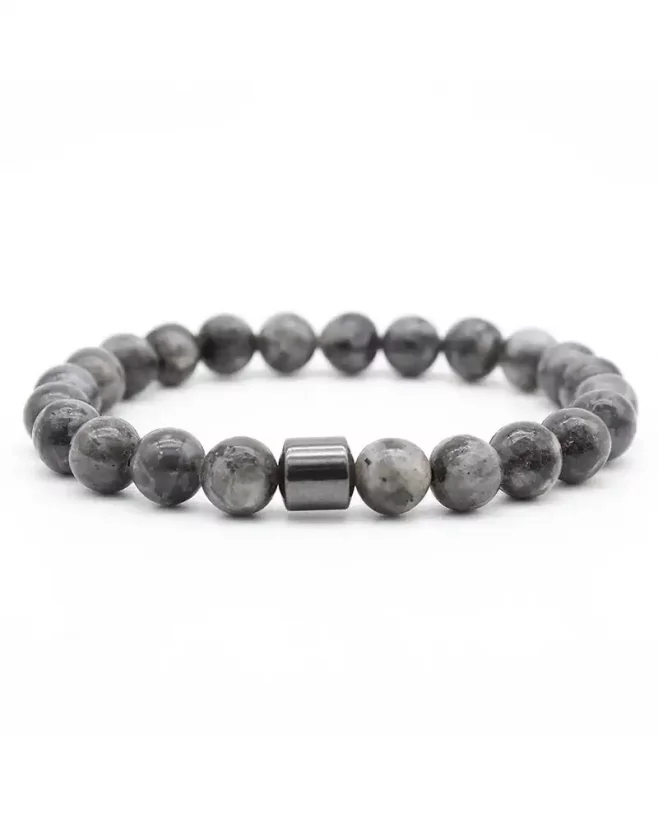 Men's magnetic bracelet with labradorite stones