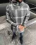 Men's poncho Black Island gray