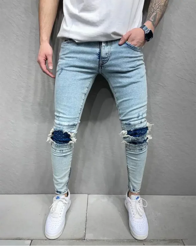 Světle-modré pánské džíny 2Y Premium Artist