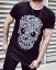 Black men's t-shirt with an interesting print OT SS - Size: S