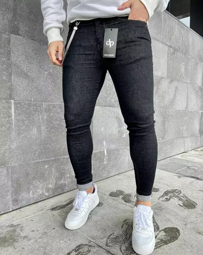 Černé pánské džíny DP045