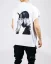 White men's t-shirt with hood OX 2PAC - Size: M