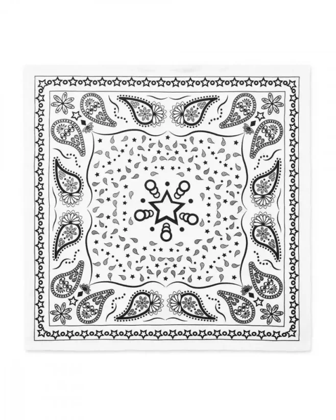 Pánska šatka bandana biela O BND109 - Veľkosť: Univerzálna
