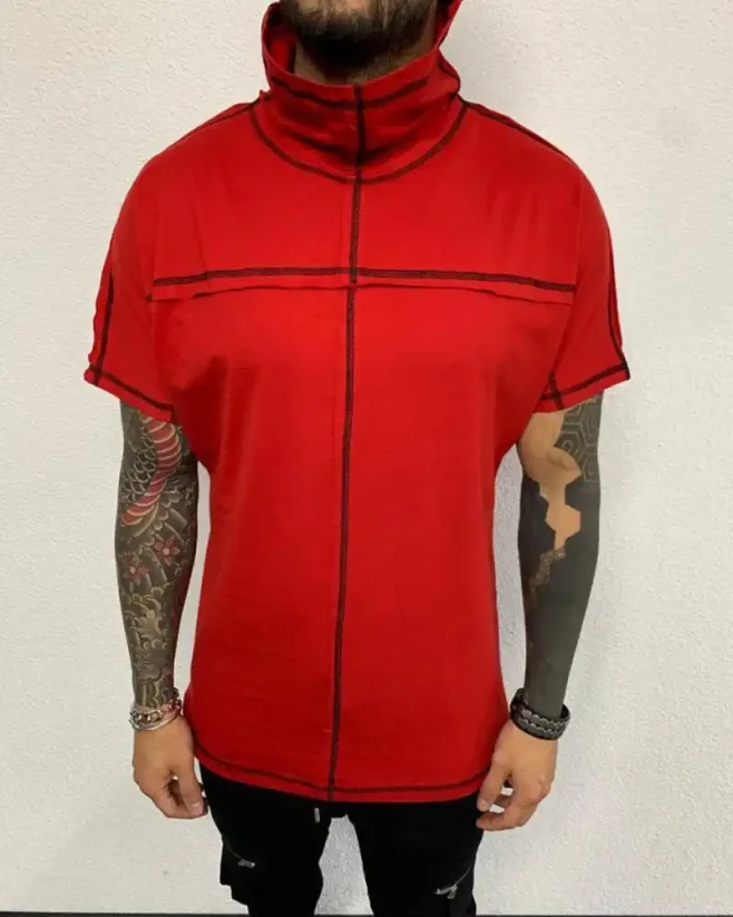 Interesting red men's T-shirt Black Island - Size: M