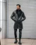 Stylish men's black leatherette coat OJ Boss
