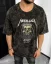 Vyšúchané pánske tričko Black Island Metallica béžové - Vyberte si veľkosť: S