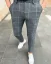 Šedé pánske kárované nohavice DJP13 - Veľkosť: 32