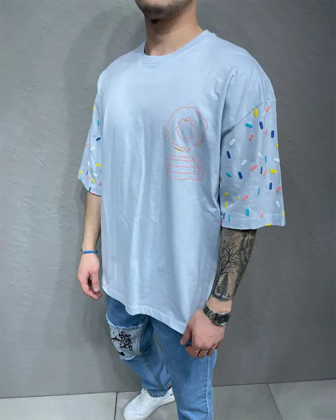 Light blue men's t-shirt 2Y Premium Donut