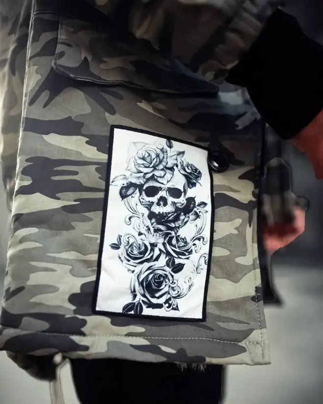 Maskáčová pánská zimní bunda parka zelená OJ RoseX - Velikost: S
