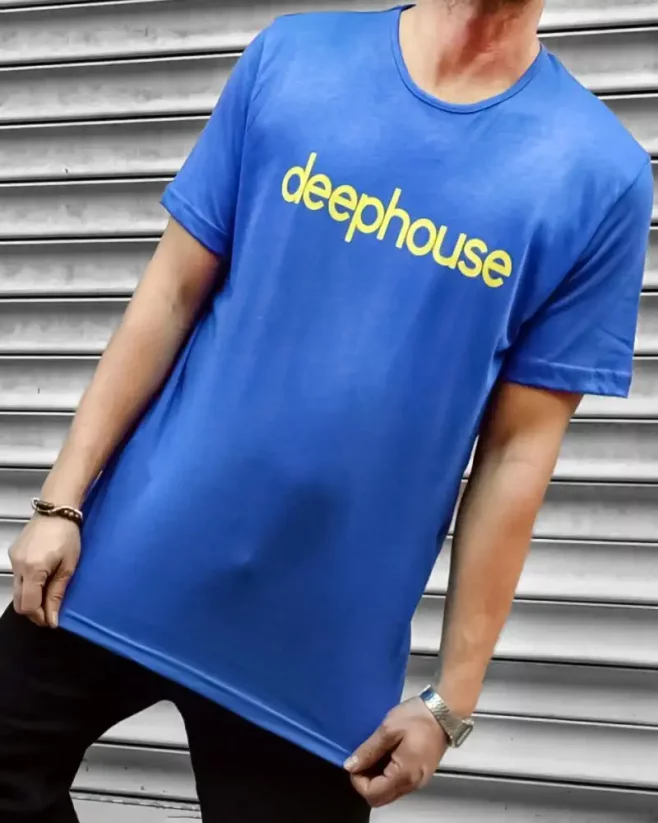 Modré pánské tričko OT SS Deephouse - Velikost: XL