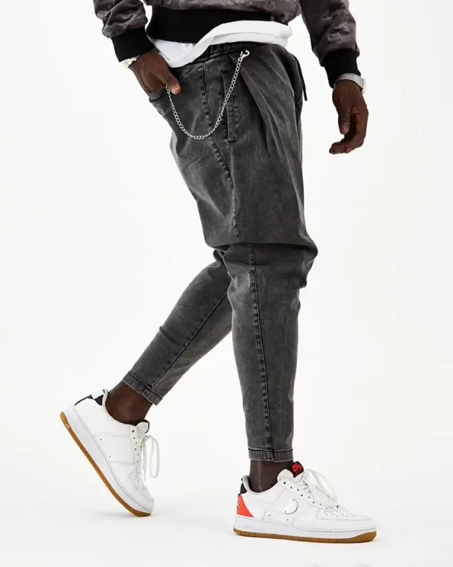 Gray men's jogger jeans OT SS Special - Size: XL