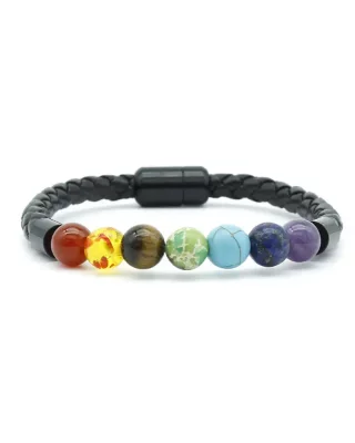 Men's magnetic bracelet with chakra stones