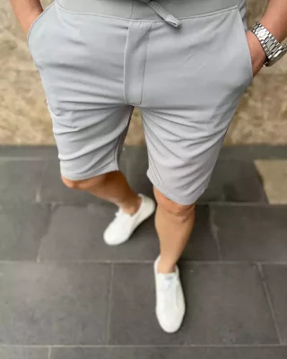 Stylish men's shorts grey DJP12