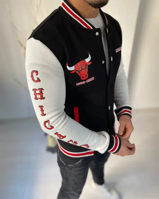 Sports men's transitional jacket black Chicago