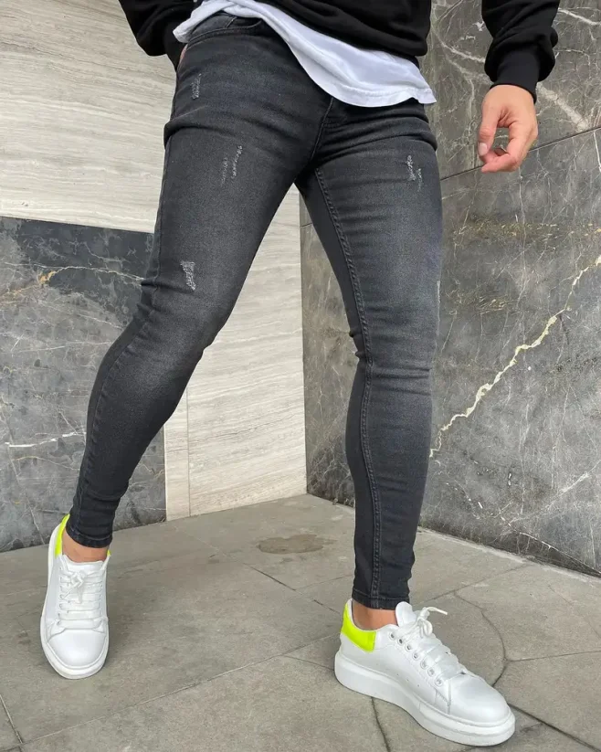 Black men's skinny fit jeans Quality