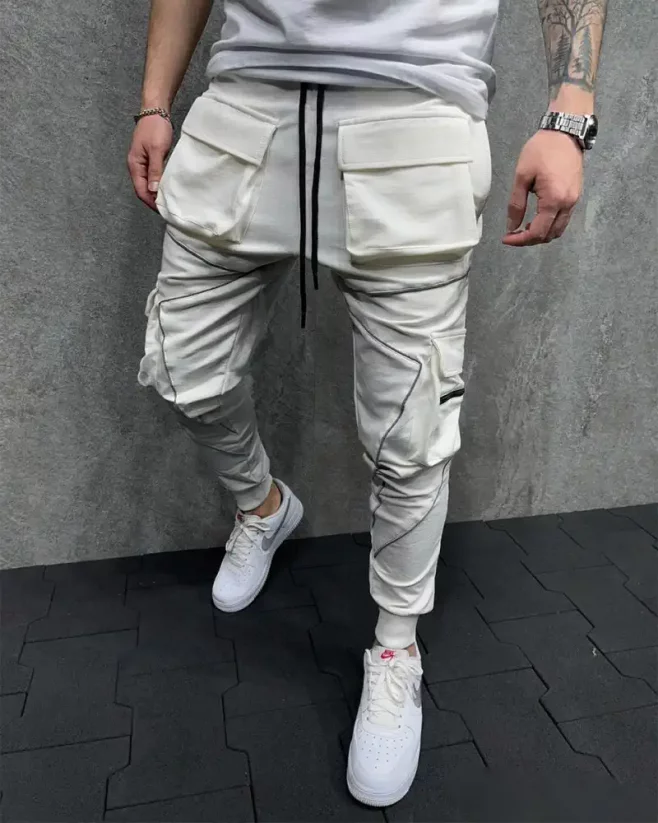Unique men's sweatpants white 2Y Premium Safety