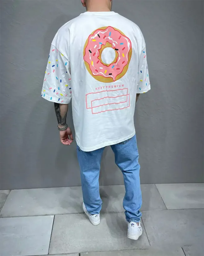 Bílé pánské triko 2Y Premium Donut