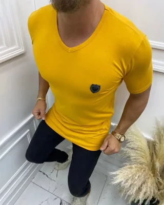 Jednoduché pánské žluté tričko Lagos
