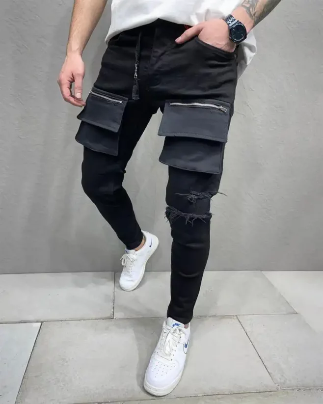 Černé pánské džíny 2Y Premium Fast - Velikost: 31