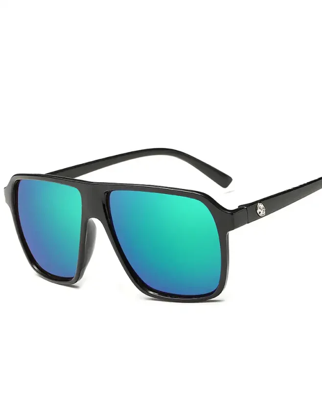 Sunglasses Steampunk Square - Color: Light-green