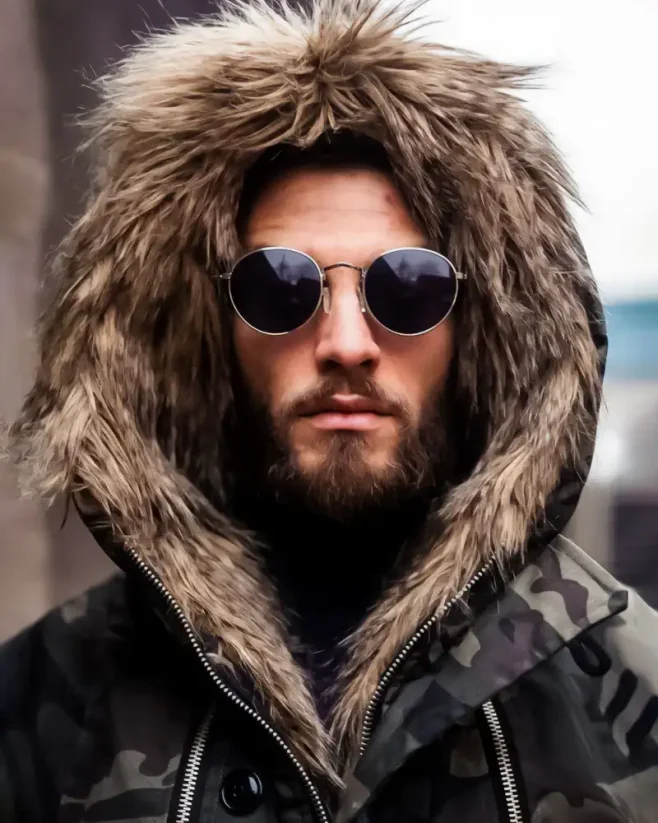 Maskáčová pánska zimná bunda parka zelená OJ Legend - Veľkosť: S