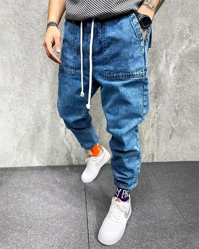 Pánske modré joggery 2Y Premium Ocean
