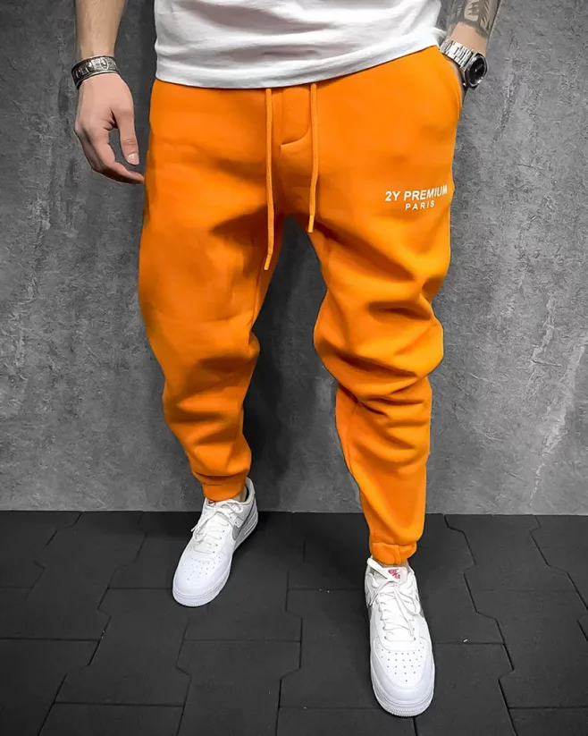 Orange men's sweatpants 2Y Premium Paris