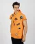 Orange men's t-shirt with hood OX Original - Size: M