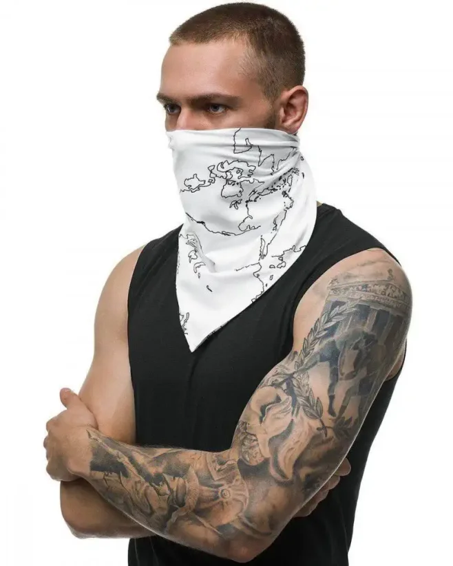 Pánský šátek bandana bílá O BND102 - Velikost: Univerzálna