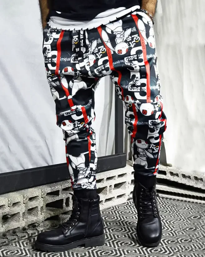 Men's jogger pants black OT SS Figure