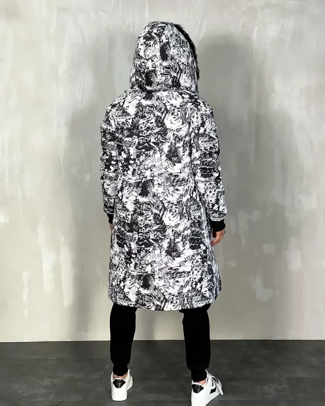 Extended camouflage men's winter parka jacket OJ Legend