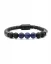 Men's magnetic bracelet with lava and moonstones