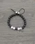 Men's adjustable bracelet with lava and howlit stones