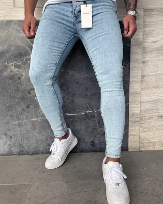 Light blue men's jeans DP731SM