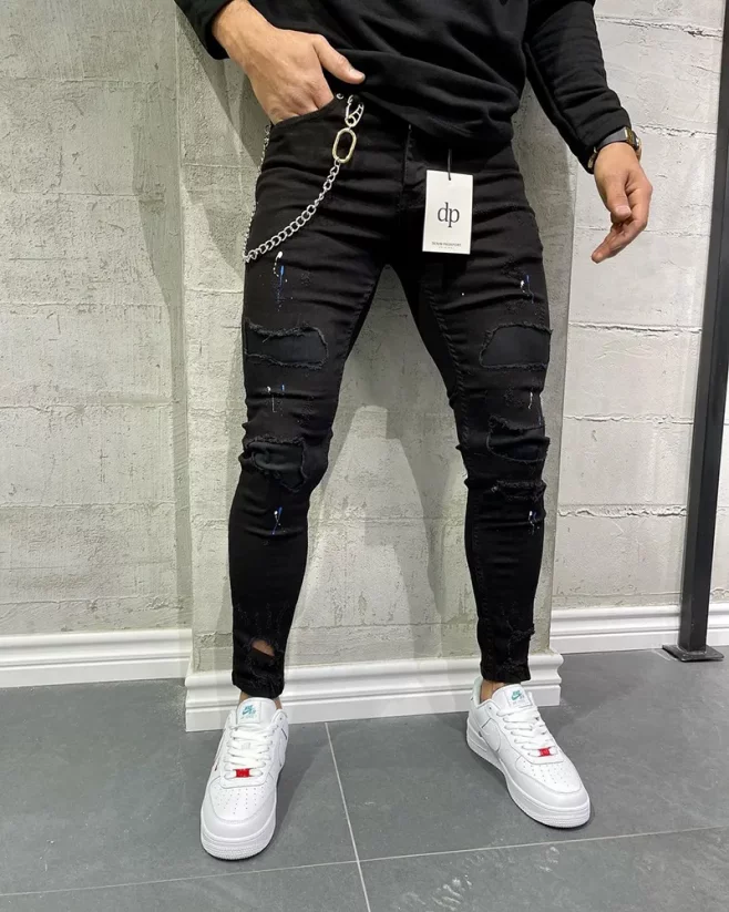 Black ripped jeans Image