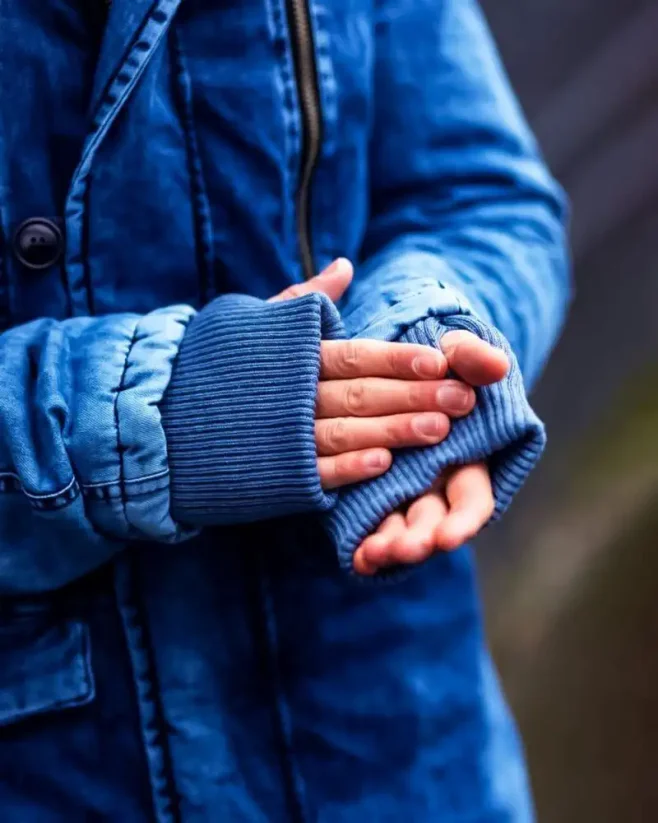 Winter men's denim jacket blue OJ Denim