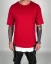 Extended men's t-shirt with straps BI Liquid red - Size: M