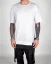 Extended men's t-shirt with  straps BI Liquid white - Size: XL