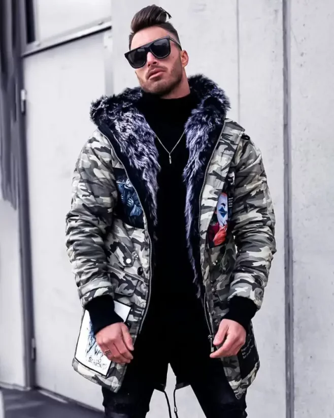 Unique men's camouflage winter jacket OJ Joker