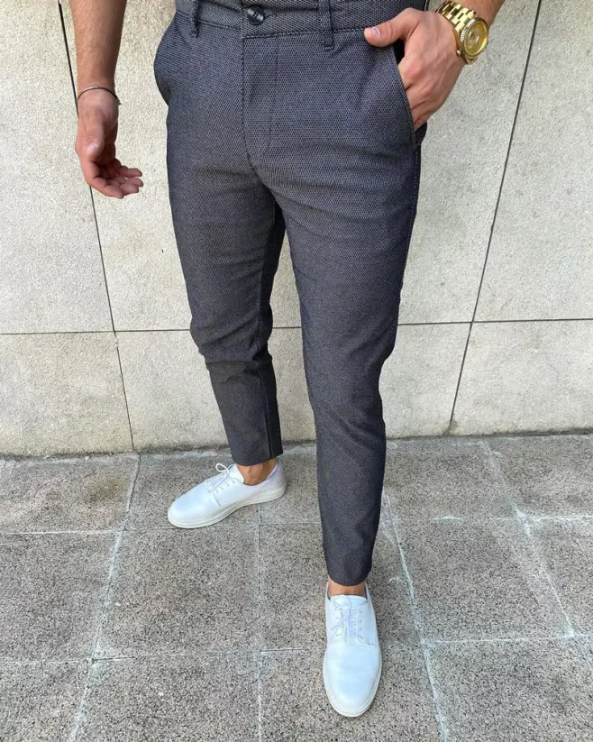 Elegant men's black pants DJP02